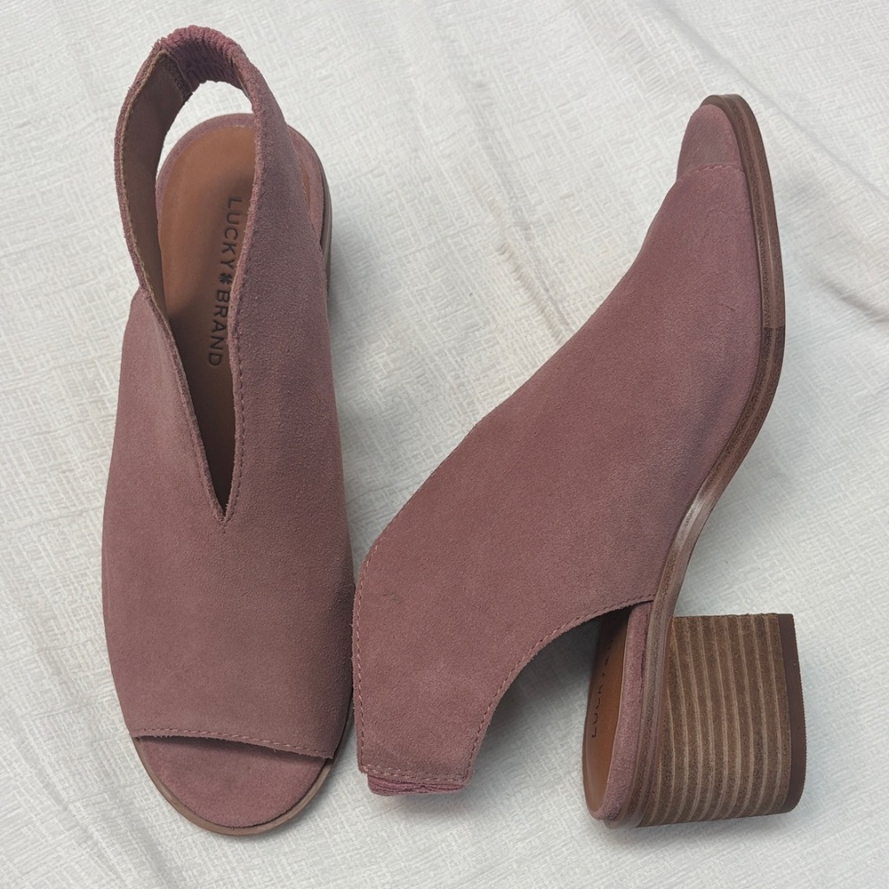 Lucky Brand Women's Rose Pink  Open Toe Mule Sandler